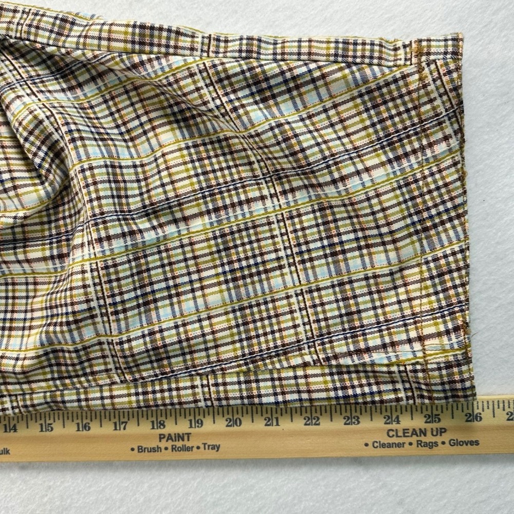 Free People Nice Choice Stripe Plaid Pull On Pants Barrel Leg Size Medium NEW - Picture 14 of 16